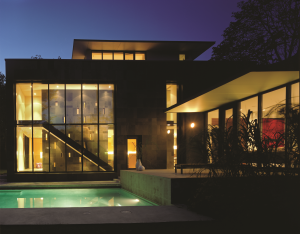 Pool at night at the Cascade House in Toronto. (Photo Credit: Ben Rahn/A-Frame)