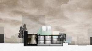 Rendered section of a graduate student proposal for the new Vancouver Art Gallery (Courtesy: James Bligh)