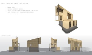 Refuge à Saint-Calixte. Technical Considerations through building materials (Courtesy: Dominique Laroche Architecte)