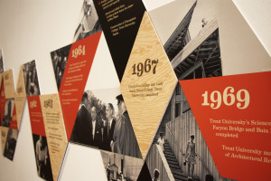 Ron Thom and the Allied Arts. West Vancouver Museum, West Vancouver. Exhibit design by PUBLIC. (Photography by Josh Nychuk)