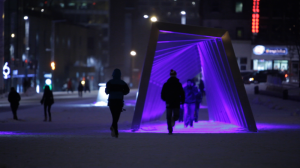 ICEBERG in Montréal. An installation by ATOMIC3, Les Ateliers Numériques and APPAREIL architecture