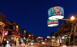 Giant Lampshades in Québec City by Lightemotion